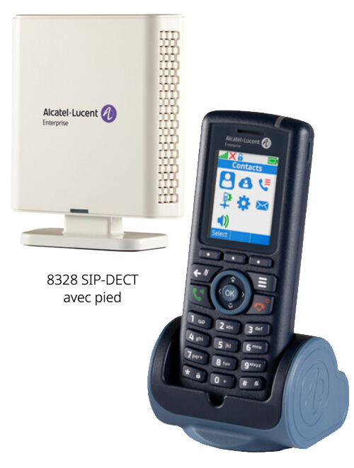 Kit DECT professionnel Alcatel – Borne SIP-DECT 8328 + combiné 8214 + chargeur